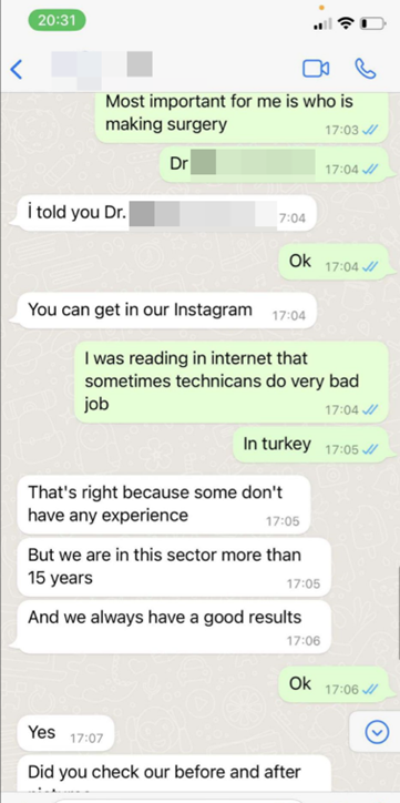 whats app κλινική μεταμόσχευσης μαλλιών