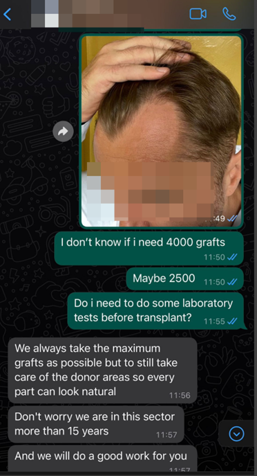 whatsapp 2 κλινική μεταμόσχευσης μαλλιών